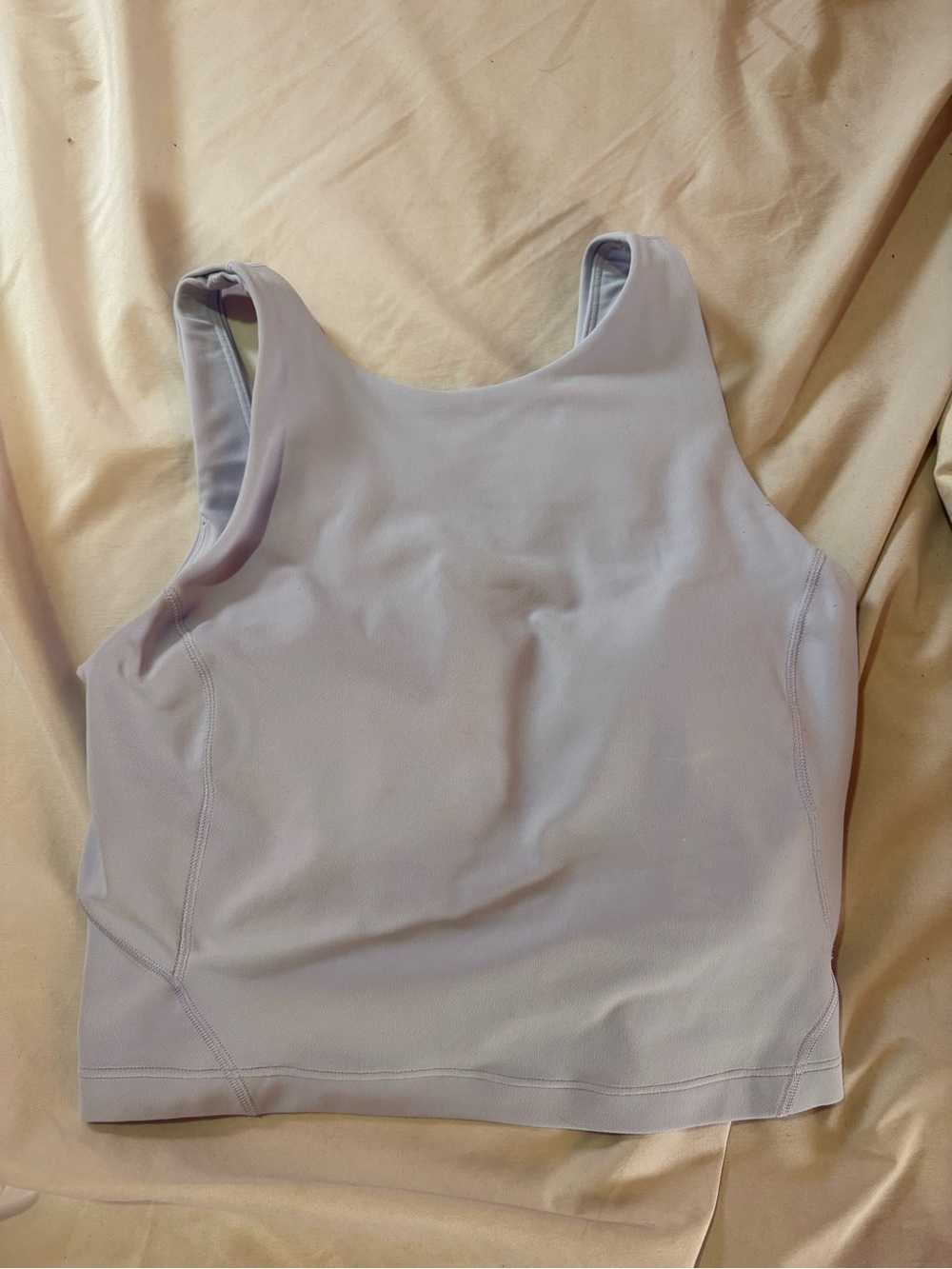 Cropped Athletic Tank Top in Light Lavender Lululemon